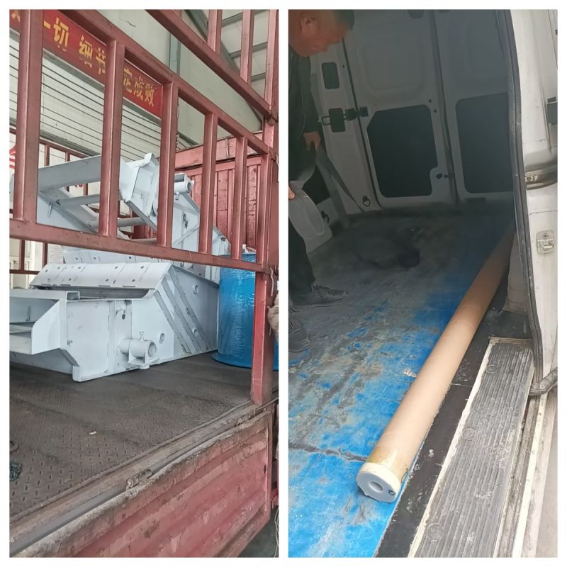 直線篩上半部、旋振篩下半部、網架發貨